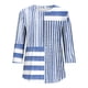 thumbnail image 5 of Heisall Women's T-Shirts 3/4 Sleeve Round Neck Loose Casual Striped Non-positional Print Spring/Autumn Fashion, 5 of 7