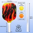thumbnail image 4 of Pickleball Paddles Set Of 2, Fiberglass Surface, Flame Print, 4 Balls & Bag, 4 of 5