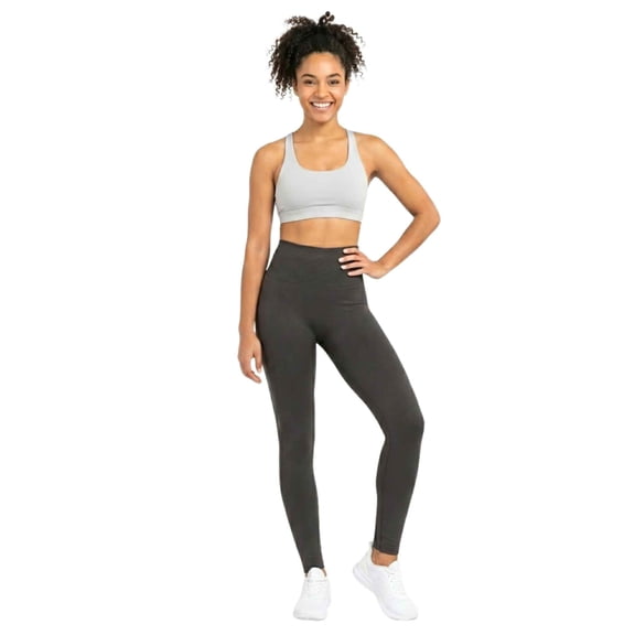 Women's HIGH Waist Soft Fleece Extra-Wide Band Leggings, Charcoal
