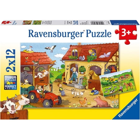 Ravensburger Working on The Farm Jigsaw Puzzle (2 x 12 Piece)