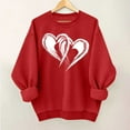 thumbnail image 5 of qucoqpe Valentines Sweatshirt Women Trendy Oversized Love Heart Print Pullover Valentine's Day Long Sleeve Tops, 5 of 5