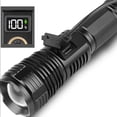 thumbnail image 2 of BeesClover Extérieur LED Flashlight Ip67 Étanche Puissant Affichage Numérique Zoom Type-c USB Rechargeable Lampe de Travail Xhp70, 2 of 8
