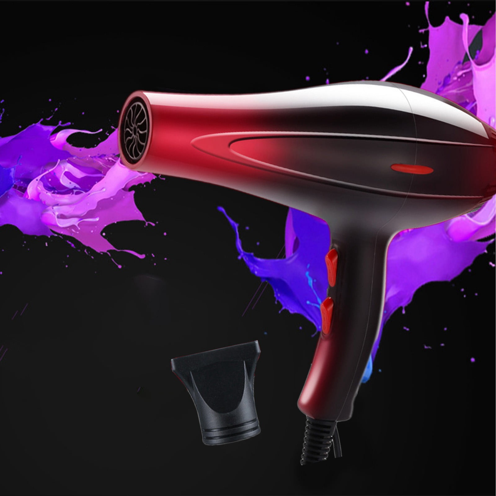 Iumwxz 110V Hair Dryer for Women and Men with 5 Heat Settings, Fast Drying High Power Motor and Concentrator Attachment, Compact Design for Home Salon Gym Travel