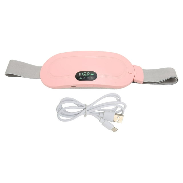 Cinturón calefactor eléctrico de cintura de 4 velocidades con vibración USB, compresa caliente, masaje de acupresión y calefacción uterina.