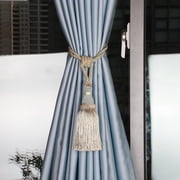 BEL AVENIR 2 Pack Curtain Tieback Tassel Drapery Rope Handmade Holdbacks Home Decorative Blue