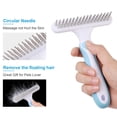 thumbnail image 4 of Pet Grooming Brush - Undercoat Rake for Dogs, Cats, Dematting Deshedding Brush Comb - Ideal for Thick, Long Hair, Matted Pets - Professional Shedding Tool, 4 of 5