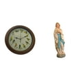 thumbnail image 1 of Reloj de Pared Decorativo Estatua Religiosa con Material Resina Vidrio Función de Alarma Arte Colgante Adecuado para Jardín Habitación Infantil, 1 of 7