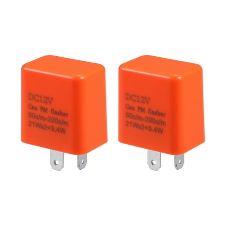 Unique Bargains 2pcs 12V 2 Pin LED Electronic Flasher Relay for ...