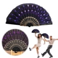 thumbnail image 2 of Dance Photography Prop Hand Fan With Embroidery And Sequins For Wedding And Performance Accessories Anniversary Photo Booth Props Photo Background Paper Photo Props Bridal Shower Christmas Selfie, 2 of 4