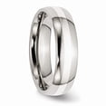 thumbnail image 4 of White Stainless Steel Ring Band Wedding Sterling Silver, 4 of 6