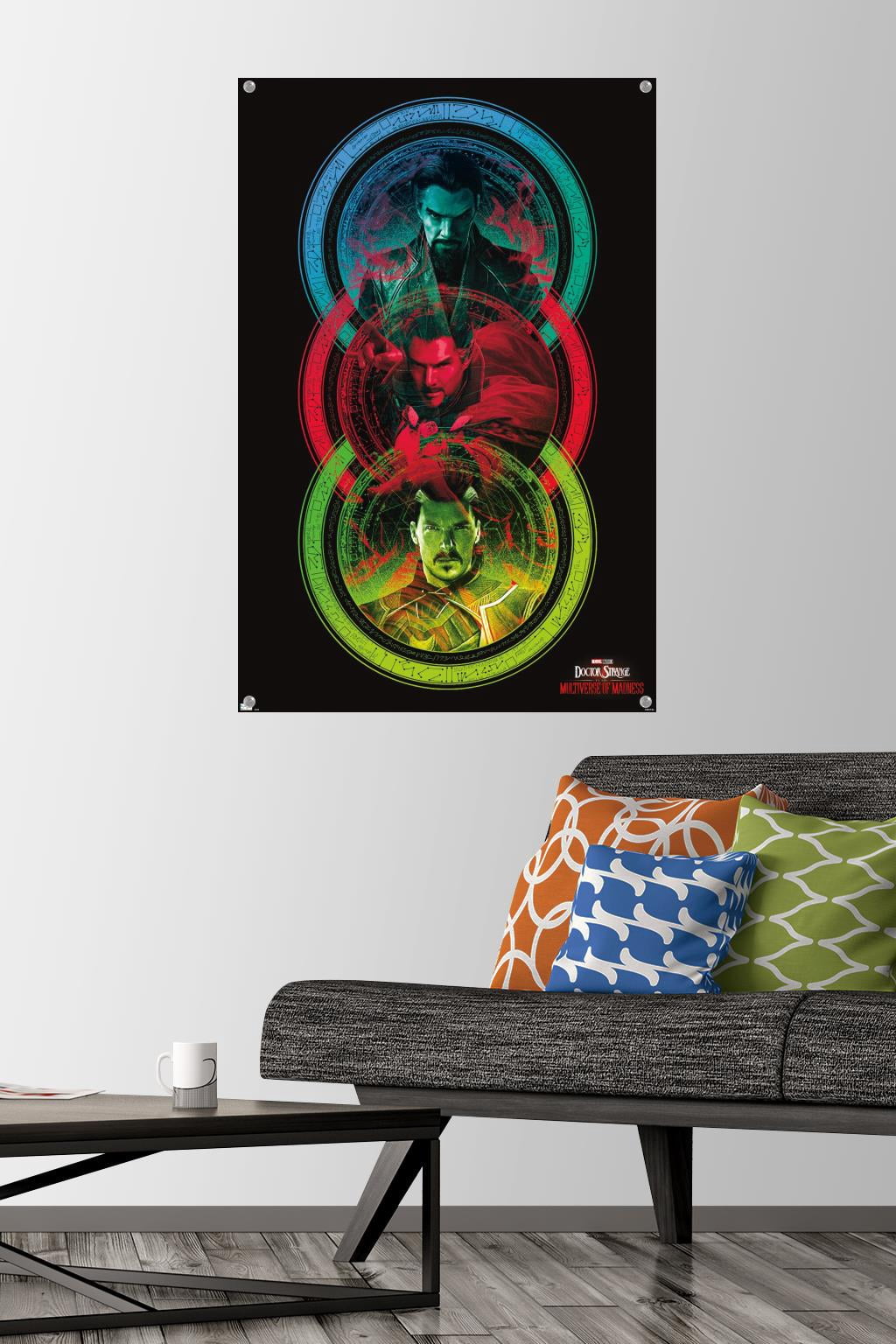 Marvel Doctor Strange in the Multiverse of Madness - Tricolor Wall Poster with Pushpins, 22.375" x 34"