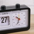 thumbnail image 5 of KAKOWELY Black Manual Control Time Clock with Date and Week Display for Accurate Timekeeping on Bedroom Desk or Office Table 6.5 Inches,7.87"X3.74"X1.77", 5 of 5