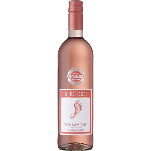 PACK DE 6 VINO ROSADO BAREFOOT PINK MOSCATO 750ML
