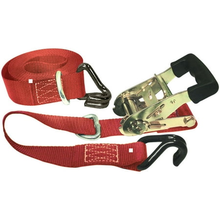 

New Keeper 05524 Ratchet Tie-Down w/ Double J-Hooks & Padded Handle 14 x 1-1/2 Each
