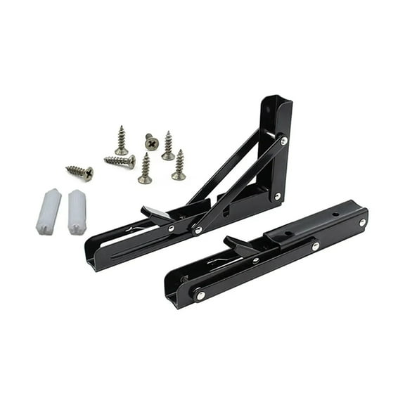 Folding Shelf Brackets Heavy Duty Metal Collapsible Shelf Bracket For Bench Table Shelf Hinge Wall DIY Bracket