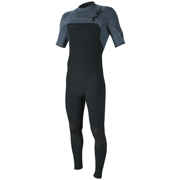 O'Neill Men's Hyperfreak 2mm Chest Zip Shortsleeve Full Wetsuit S Gunmetal/cadet blue