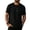 Black, variant on Men's Crew Neck Short Sleeve T Shirt Vertical Seam Decor Regular Fit Soft Plain Basic Tee for Daily Street Workout Casual Wear
