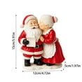 thumbnail image 2 of Christmas Kissing Santa & Mrs. Claus Resin Decor (2pcs) by iStatue – Hand-Painted Vintage Red & White Figurines, Ideal for Mantel/Tabletop Holiday Display, 2 of 9