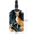 thumbnail image 6 of Square 2Pack PU Leather Kangaroo Cruise Luggage Tag with Privacy Cover and Name ID Tag for Travel Handbags Backpacks Luggage Tags, 6 of 6