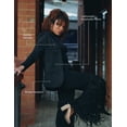 thumbnail image 7 of Long-Sleeve Button-up Athleisure Black, You Hung the Moon Blazer (Women's) - Mrs Momma Bear, 7 of 7