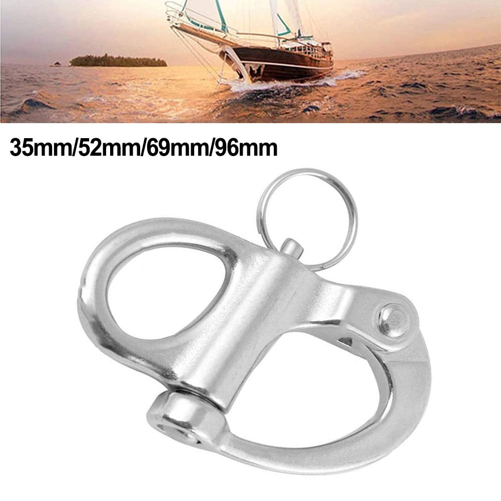Stainless Steel Fixed Bail Quick Release Snap Shackle for Yacht Diving Kayak