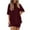 Wine, variant on Timdgard Lounge Sets for Women Short Sleeve Loose Tops Slim Shorts 2 Piece Solid Color Athletic Outfits