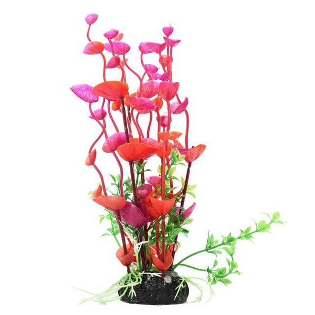 TIMIFIS Fish Tank Decorations Manmade Plastic Plant for Fish Tank 14.2-Inch Height Aquarium ummer