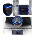 thumbnail image 3 of ICBEAMER Blue Aluminum w/ Carbon Fiber 2.5" Shift Knob, Fit Automatic and 4, 5 and 6 Speed Manual Transmission Vehicles, Interior Car Gear Lever Stick Shift Handle Automotive Replacement Parts, 3 of 8
