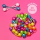 thumbnail image 4 of RV 12 pares de coleteros elásticos de doble bola, elásticos coloridos para el cabello con lindas bolas, gomas para el cabello para niñas (clásico), 4 of 5