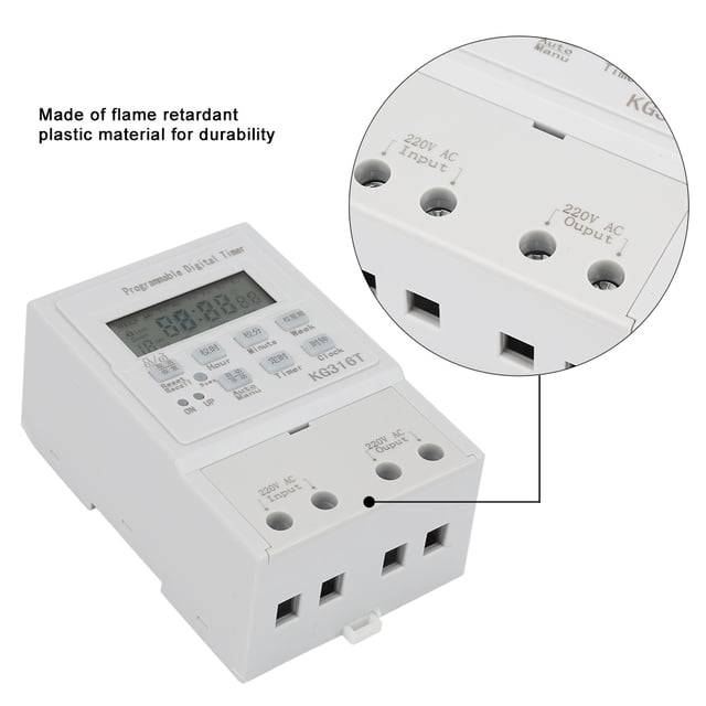 Temporizador digital AC 220V 1W 25A Spptty Interruptor Eléctrico Programable