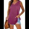 thumbnail image 3 of Camisetas Sin Mangas con Cuello en V para Mujer, Color , Talla XL, 3 of 6