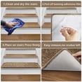 thumbnail image 6 of Pure Era Bullnose Carpet Stair Treads Protector Cover 9" x 30" Indoor Non Slip Self Adhensive Set of 12,Camel Brown, 6 of 11