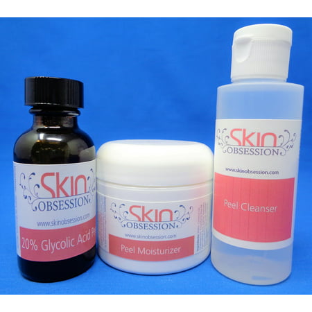 20% Glycolic Acid Peel Kit - Treats Acne, Scars, Wrinkles & Dark