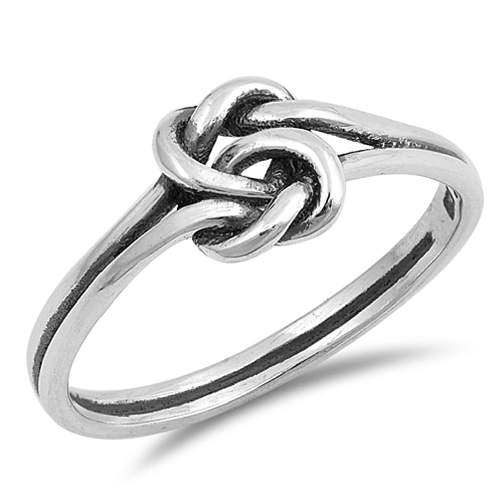 Solid 925 Sterling Silver Band/Thumb Ring Celtic Knot Band Ring Various Sizes