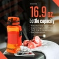 thumbnail image 4 of Squatz 17 Oz Poseidon Series Water Bottle for Protein and Fruit Shakes (Orange), 4 of 7