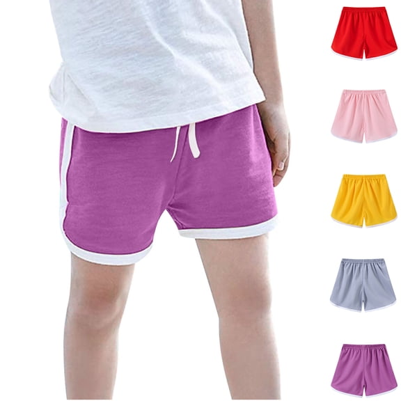 XINXIAOO Girls Shorts Athletic Loose Fit Casual Elastic Waistband Girls Summer Active Shorts 9-10 Years