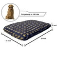 thumbnail image 2 of Abstract Pet Bed, Continuous Pattern of Prehistoric Style Stars with Dots Graphic, Chew Resistant Pad for Dogs and Cats Cushion with Removable Cover, 24" x 39", Indigo Yellow, by Ambesonne, 2 of 4