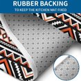thumbnail image 4 of Boho Orange and Black Geometric Ethnic Pattern Bathroom Rugs Sets 3 Piece,Toilet Cover Set,Absorbent Non Slip Bathroom Mats Sets with U-Shaped Contour Rug Toilet Rug Set, 4 of 5