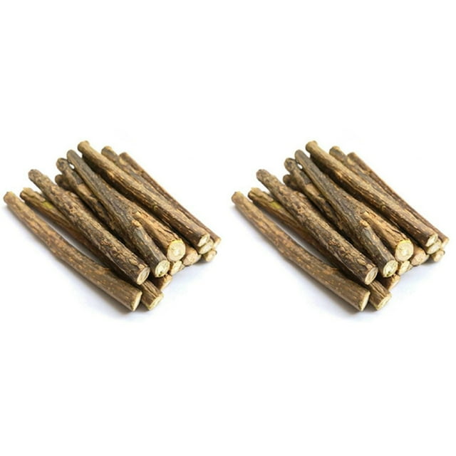 40 Piezas de Varillas de Silvervine Naturales para Palos de Hierba Gatera, Palos Masticables de Matatabi, Juguetes para Masticar Molares para Limpieza de Dientes de