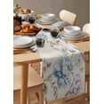 thumbnail image 2 of Table Runner Vintage Blue Purple Flowers Leaf Table Decoration for Kitchen Dinning Retro Floral Leaf Table Decoration for Indoor Outdoor Party Wedding Decor 13x72 Inch, 2 of 7