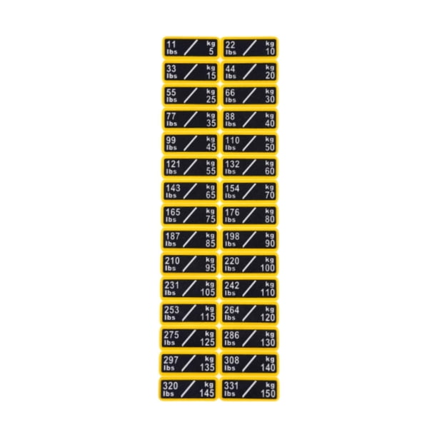 Pegatinas de números, etiqueta de disyuntor, calcomanías de entrenamiento de fuerza para culturismo, accesorios de máquina, etiquetas de pila de pesas 35 cm x 13 cm
