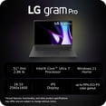 thumbnail image 2 of Laptop LG gram Pro de 17 pulgadas, delgada y liviana, Intel Evo Edition - Procesador Intel Core Ultra 7 habilitado para IA Windows 11 Home 32GB RAM 2TB SSD - Negro, 2 of 5