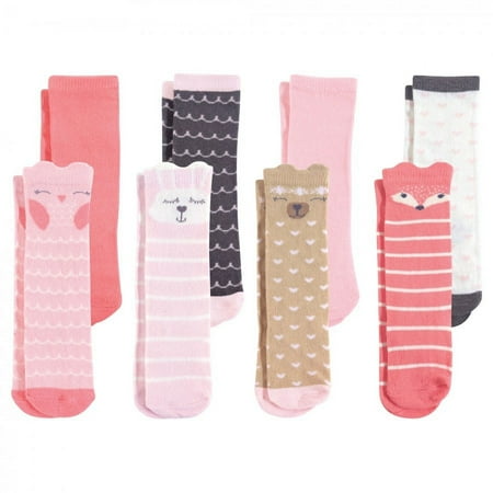 UPC: 0660168540734 | Hudson Baby Infant Girl Cotton Rich Knee-High Socks  Forest Girl  0-6 Months
