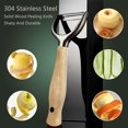 thumbnail image 2 of Vegetable Peelers For Kitchen,Stainless Steel Potato Peelers,Swivel Fruit Peeler Featuring Sharp And Durable Blades,Can Be Quickly Peeled,Ergonomic Solid Wood Anti Slip Handle, 2 of 4