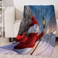 thumbnail image 3 of Manta de franela reversible de microfibra suave navideña para sofá cama Muñeco de nieve_2 150x200cm Sunnimix Manta de franela, 3 of 8