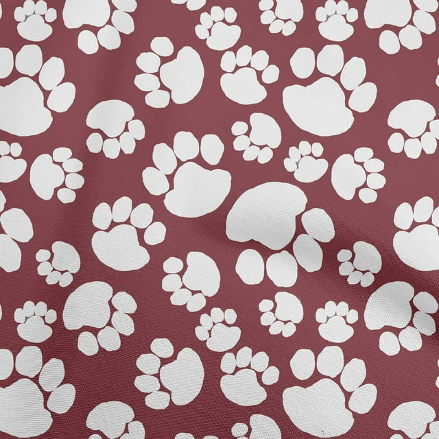 oneOone Cotton Flex Dark Magenta Fabric Dog Craft Projects Decor Fabric Printed By The Yard 40 Inch Wide