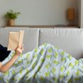 thumbnail image 3 of Gator Soft Flannel Fleece Throw Blanket, Continuous Cheerful Doodle of Surfing Happy Crocodile, Cozy Plush for Indoor and Outdoor Use, 50" x 70", Baby Blue Yellow Green, by Ambesonne, 3 of 5