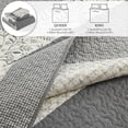 thumbnail image 4 of Y-PLWOMEN 100% Cotton Quilt King Size - Gray Striped Lightweight Beige Quilt, Floral Quilted Bedspread Lightweight Comforter Set, Soft Bed Spread for King Bed with Pillow Shams, 4 of 8