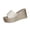 Beige, variant on Hurxie Women's Open-Toe Platform Wedge Espadrille Slippers Summer Breathable Fish Mouth Slip-On Casual Wedge Sandals Fashionable Bohemian Beach Sandals Hot Pink 7