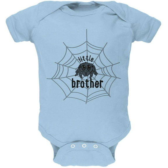 Little Brother Cute Spider Soft Baby One Piece Light Blue 18-24 M